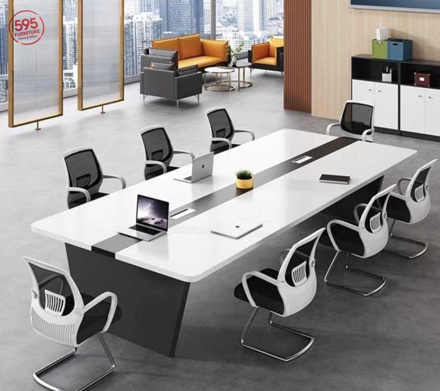 BÀN HỌP CHÂN GỖ BHCG595-01
