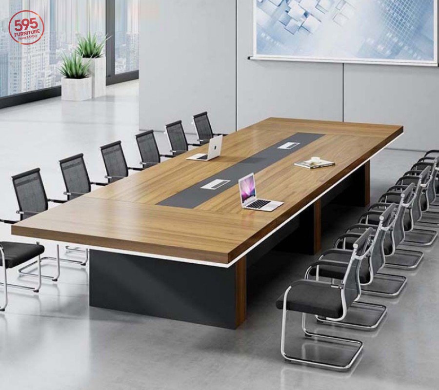 BÀN HỌP CHÂN GỖ BHCG595-04