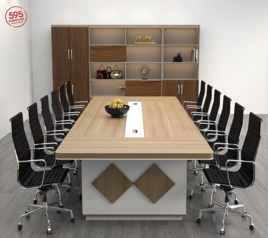BÀN HỌP CHÂN GỖ BHCG595-07