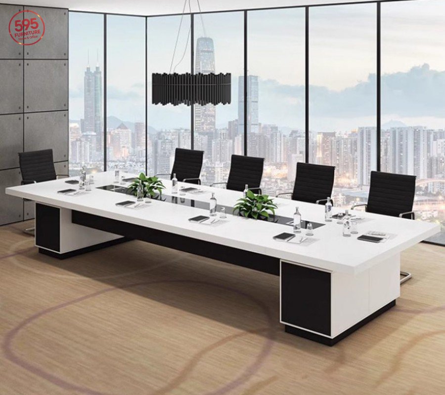 BÀN HỌP CHÂN GỖ BHCG595-08