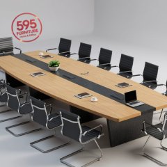 BÀN HỌP CHÂN GỖ BHCG595-10