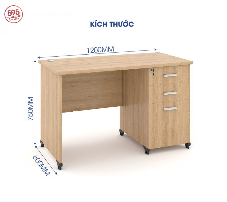 BÀN NHÂN VIÊN CHÂN GỖ BNVCG595-03