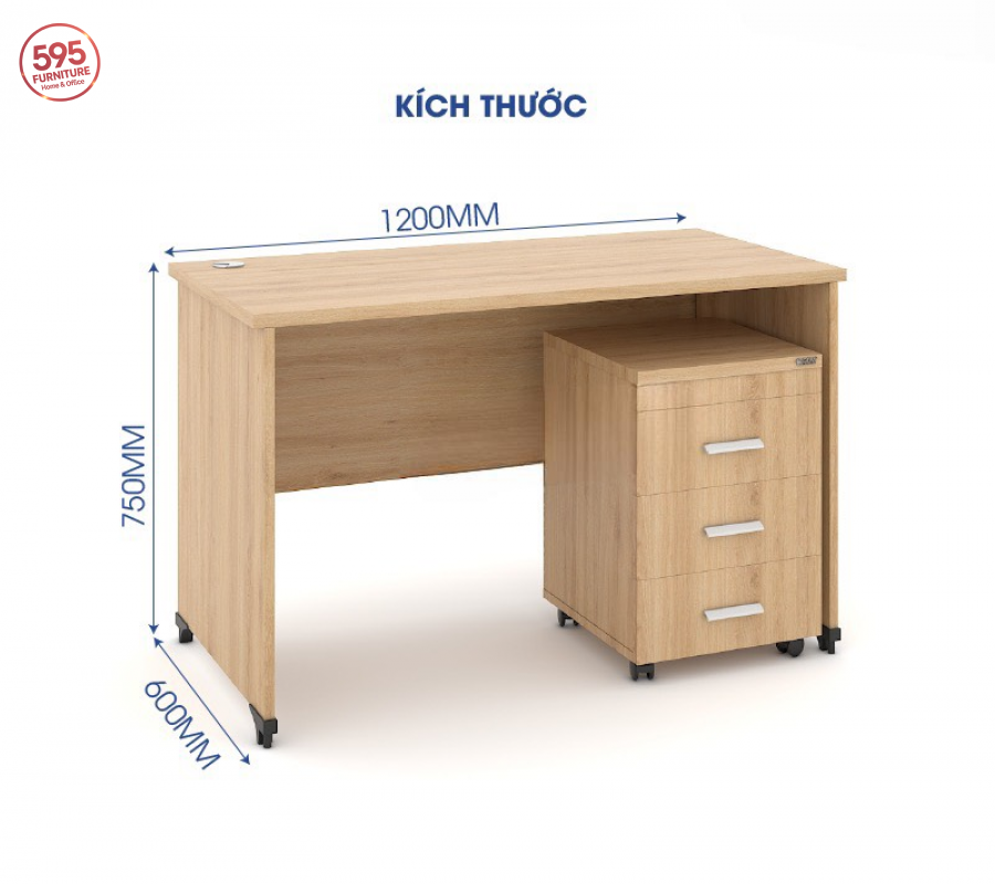 BÀN NHÂN VIÊN CHÂN GỖ BNVCG595-07