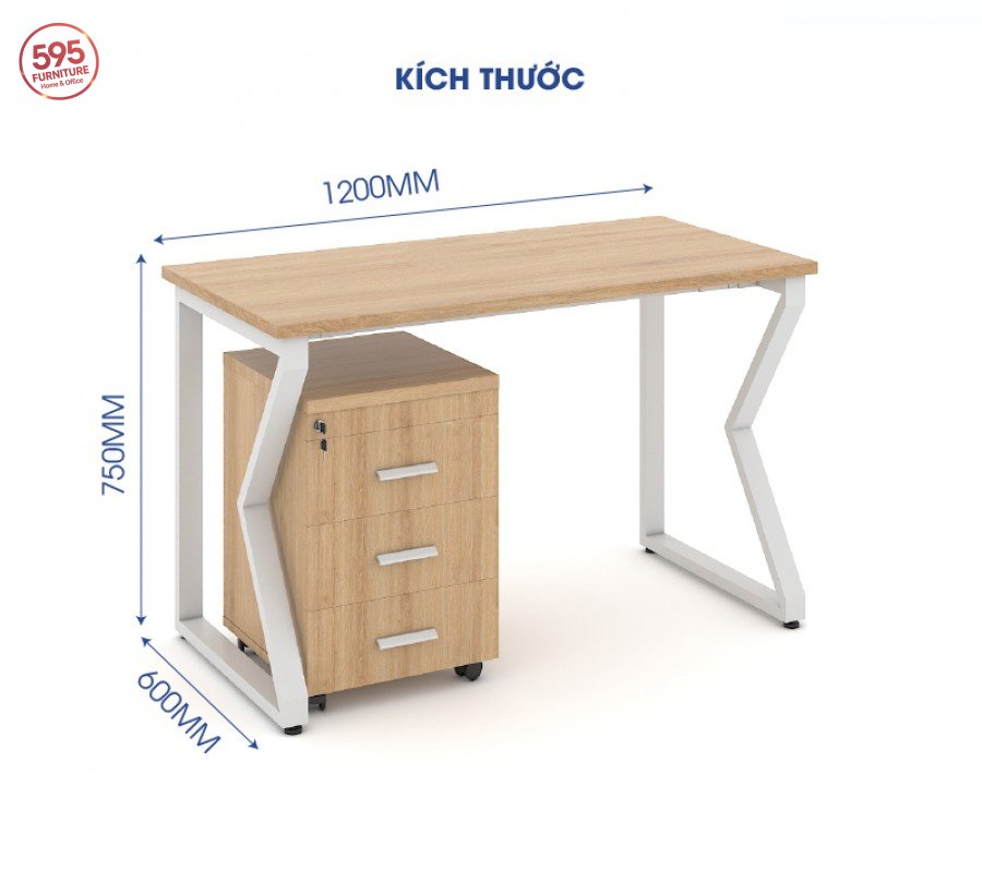 BÀN NHÂN VIÊN CHÂN SẮT BNVCS595-06