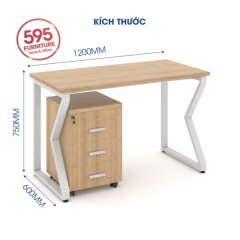 BÀN NHÂN VIÊN CHÂN SẮT BNVCS595-06