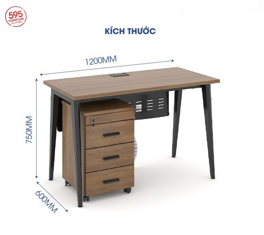 BÀN NHÂN VIÊN CHÂN SẮT BNVCS595-10