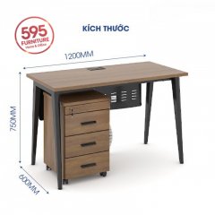 BÀN NHÂN VIÊN CHÂN SẮT BNVCS595-10