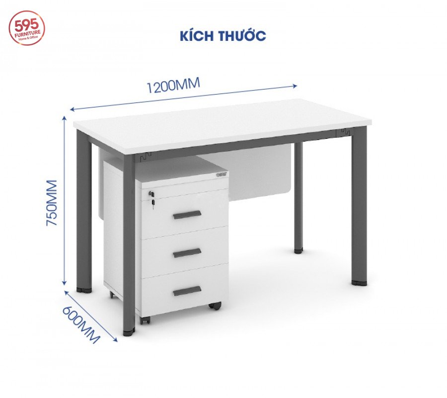 BÀN NHÂN VIÊN CHÂN SẮT BNVCS595-18