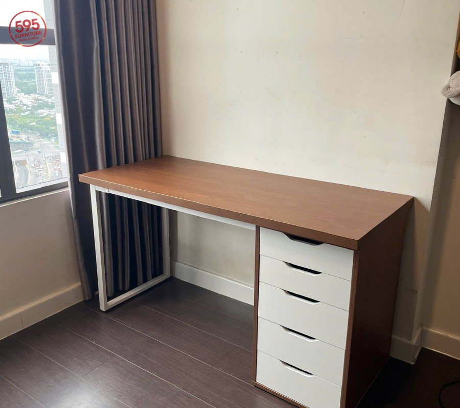 BÀN IKEA MỘT HỘC TỦ NĂM NGĂN KÉO IKEA1HOC595-01