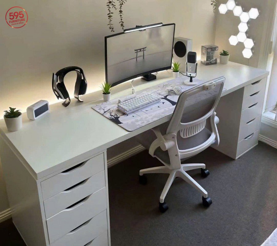 BÀN IKEA HAI HỘC TỦ MƯỜI NGĂN KÉO IKEA2HOC