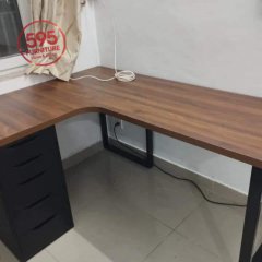 BÀN IKEA GÓC L MỘT HỘC TỦ 