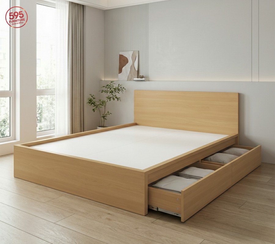 GIƯỜNG GỖ MDF G595-02