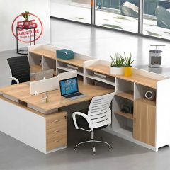 BÀN NHÂN VIÊN GỖ HAI NGƯỜI NGỒI KẾT HỢP  KỆ VĂN PHÒNG -CUM2NV595-04
