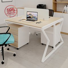 BÀN NHÂN VIÊN HAI NGƯỜI NGỒI  CHÂN CHŨ K CÓ VÁCH NGĂN -CUM2NV595-07