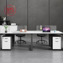 CỤM LÀM VIỆC 4 NGƯỜI NGỒI CHÂN SẮT  CUM4NV595-08